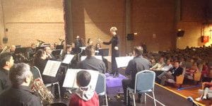 José Manuel Latre asiste al Concierto Pedagógico de la Banda de Música 2 Foto Diputacion - Concierto Pedagogico Banda Musica