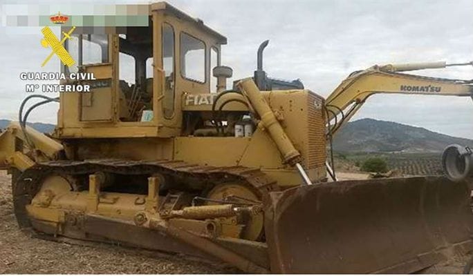 Recuperada en Guadalajara una máquina explanadora tras ser vendida como chatarra