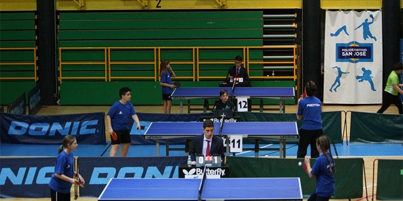 Casi cien niños disputan el Campeonato Regional en Edad Escolar de Tenis de Mesa en Guadalajara