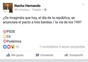 Tweet Nacho Hernando - 140416