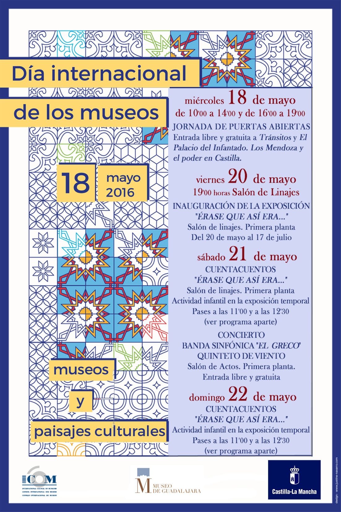 Guadalajara acoge mañana diversos actos con motivo del Día Internacional de los Museos