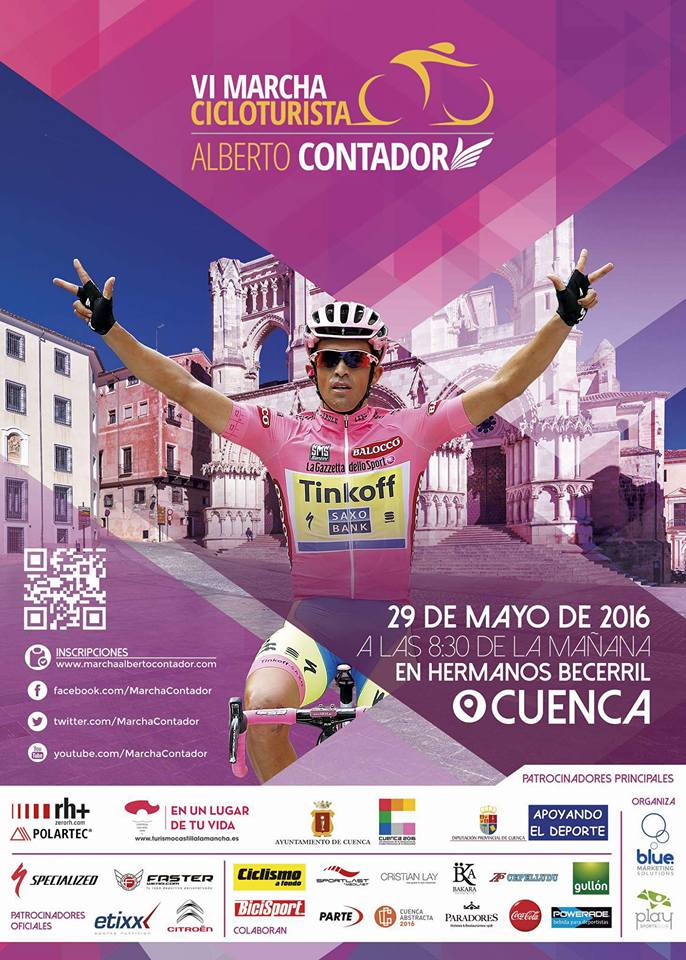 El delegado de la Junta destaca la colaboración institucional para que Cuenca pueda acoger la VI Marcha Cicloturista Alberto Contador