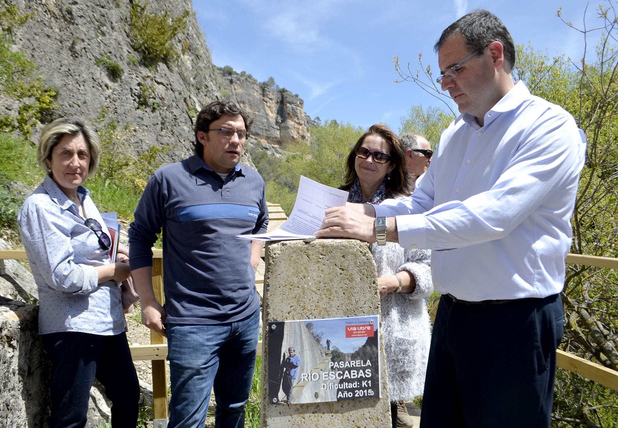 La Diputación de Cuenca recepciona la obras de construcción de la vía ferrata del Estrecho de Priego 3 La Diputación de Cuenca recepciona la obras de construcción de la vía ferrata del Estrecho de Priego