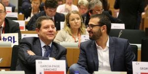 García-Page, en una sesión del Comité de las Regiones de la UE en Bruselas