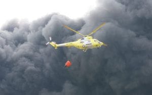 El PP no entiende que un presidente autonómico "no quiera investigar sobre una cuestión como el incendio de Seseña” 2 Helicóptero en el incendio de Seseña.