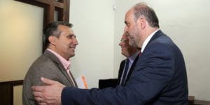 José Luis Martínez Guijarro y  Juan Alfonso Ruiz Molina con el coordinador de C's en CLM
