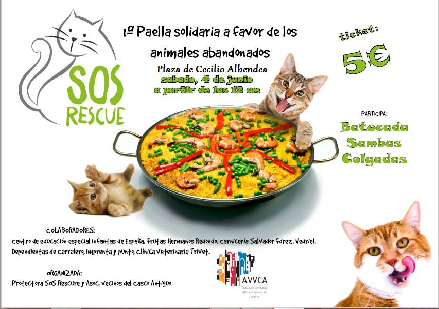 SosRecue y los vecinos del Casco Antiguo de Cuenca organizan una paella solidaria
