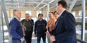 Prieto recepiona el edificio de protección del yacimiento de la Villa Romana de Noheda.