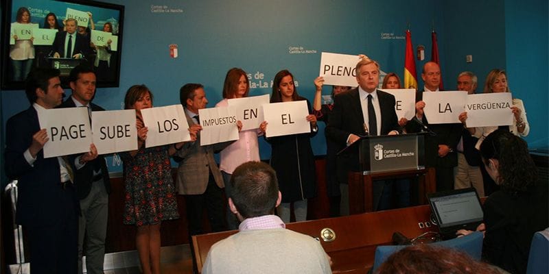 Cañizares: “Page sube los impuestos en el Pleno de la vergüenza”