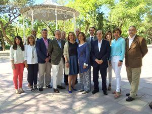 Ana Guarinos y los candidatos del PP de Guadalajara al Congreso y Senado en el Parque de La Concordia 01062016