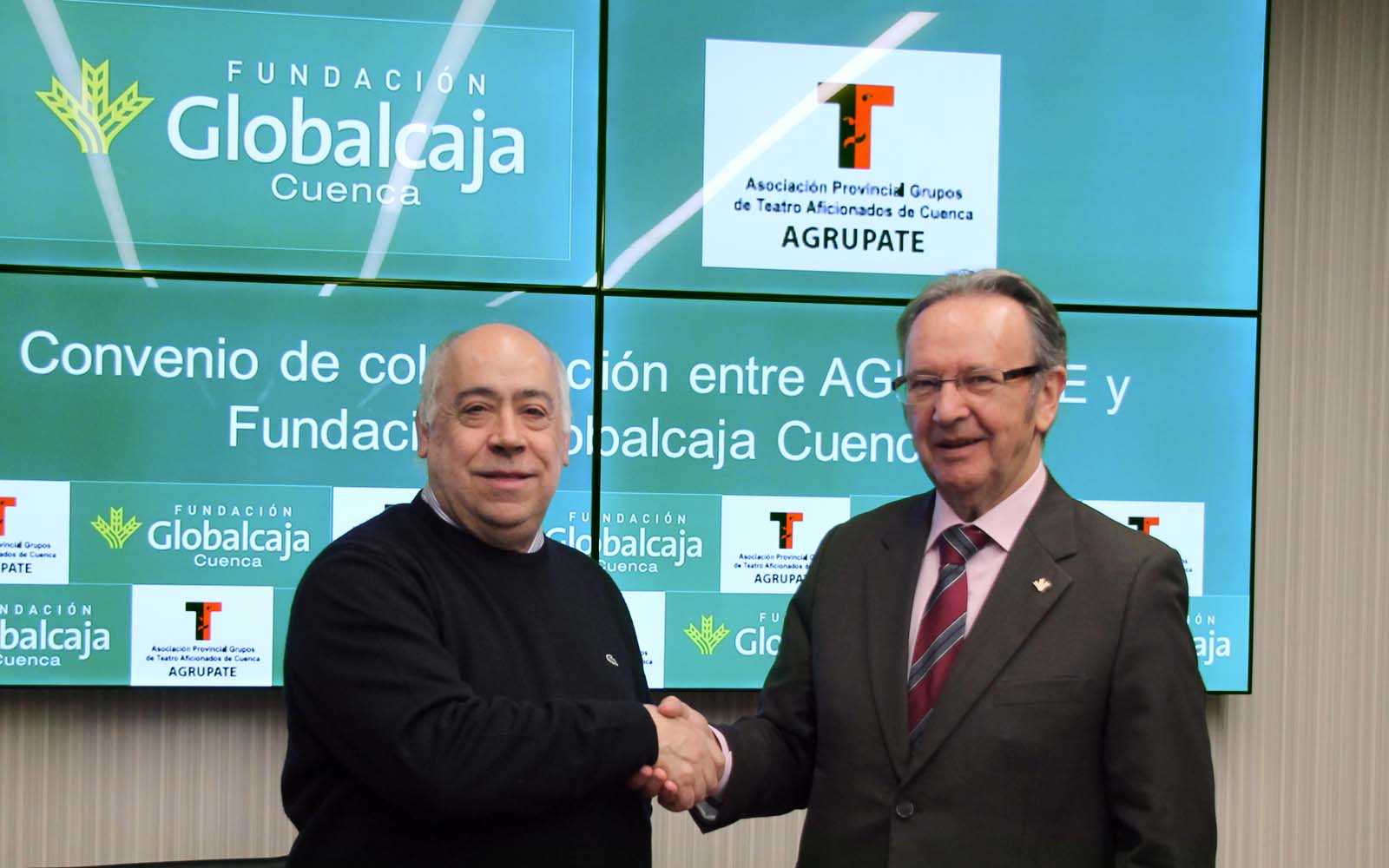 Firmado el convenio de la Fundación Globalcaja Cuenca con AGRUPATE