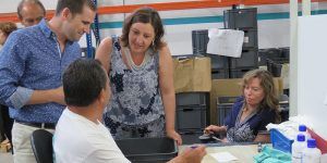 Patricia Franco visita las instalaciones del centro especial de empleo de AMIAB