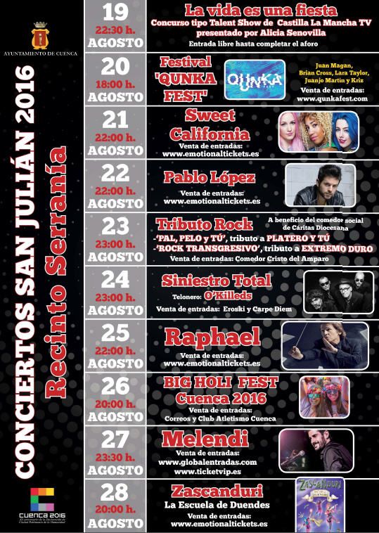 Una programación especial de la Feria y Fiestas de San Julián 2016 para un año especial 1 cartel san julian