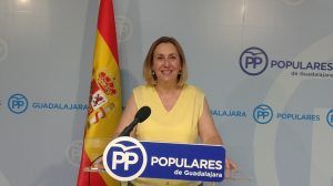 La diputada nacional Silvia Valmaña, hoy en rueda de prensa