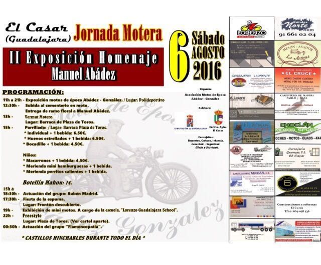 El Casar muestra un recorrido por la historia de las motos en la II Exposición ‘Homenaje a Manuel Abádez’
