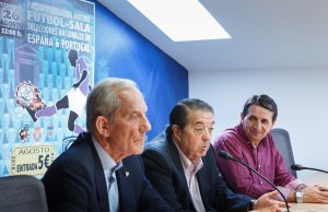 Presentación del partido amistoso entre las selecciones absolutas de Fútbol Sala de España y Portugal, Antonio Escribano, presidente de la Federación de Fútbol Sala de Castilla-La Mancha