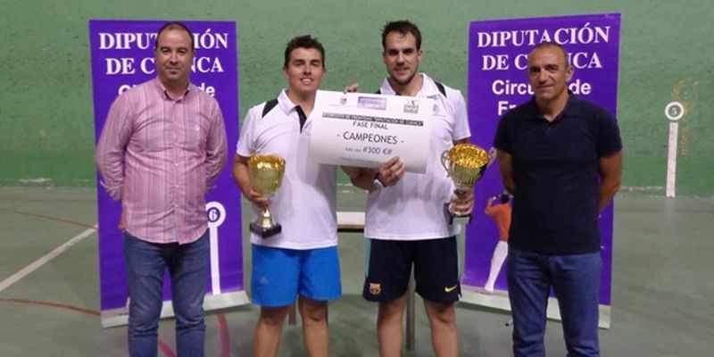 Cristian y José Andrés vencen en la gran final del Circuito de Frontenis «Diputación de Cuenca»