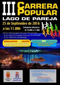 Este domingo, III Carrera Popular Lago de Pareja 2 carteliicarrerapopularlagopareja