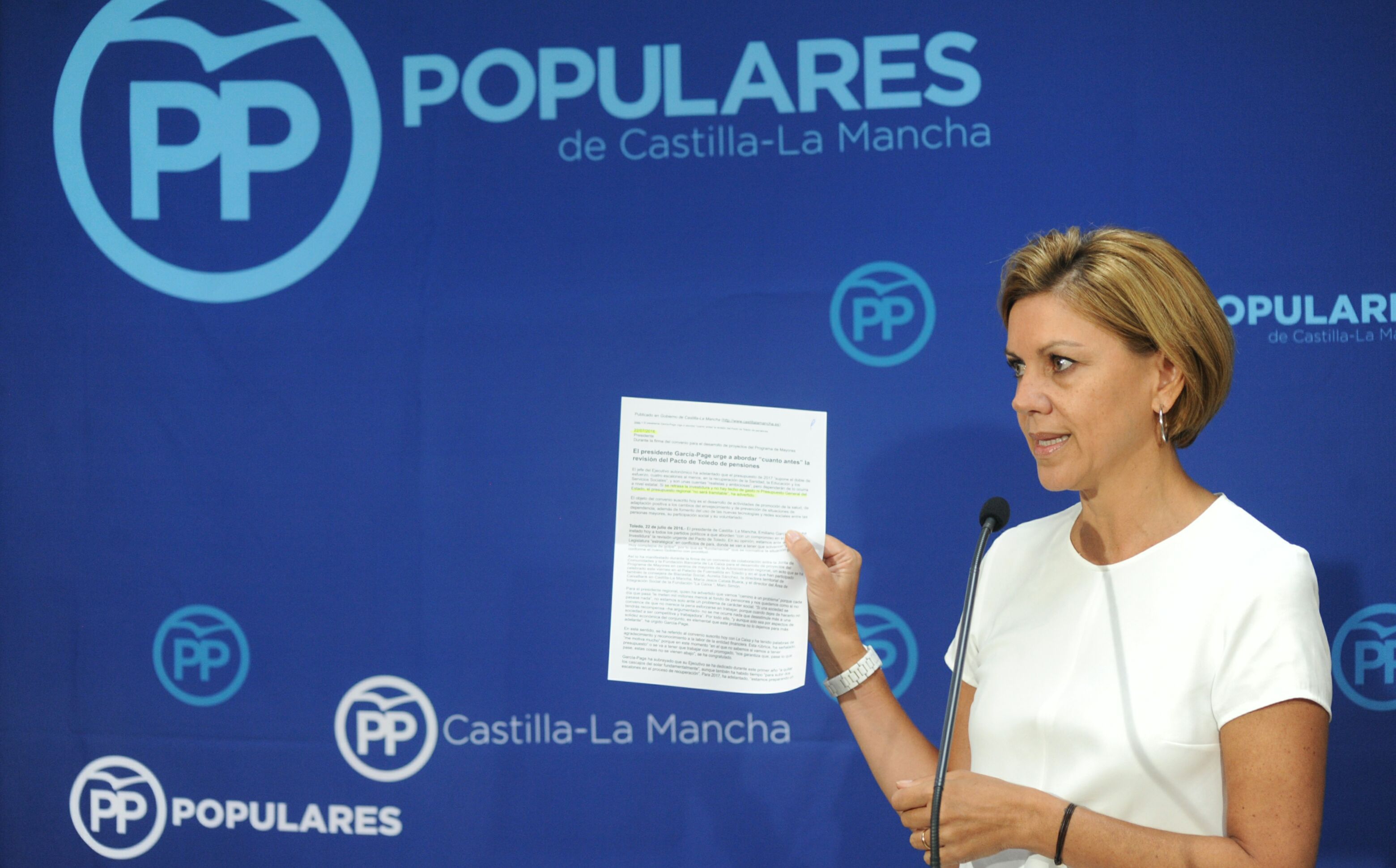 Cospedal insta a Sánchez a abandonar sus intereses partidistas y permita la formación de un gobierno en España
