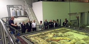 Visita a la restauración de tapices.