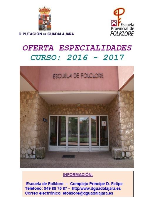 El jueves se abre el plazo de matrícula libre en la Escuela de Folklore de la Diputación de Guadalajara