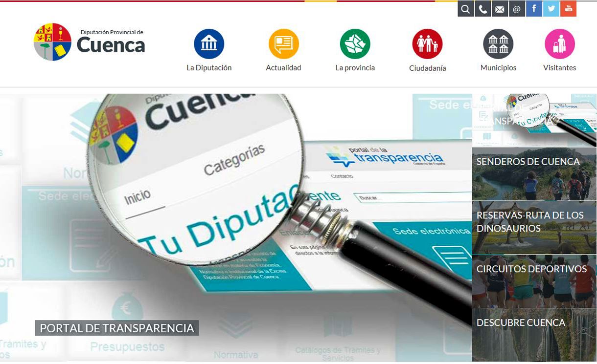Diputación de Cuenca apuesta por la cercanía a los ciudadanos y pone en marcha el Portal de Transparencia