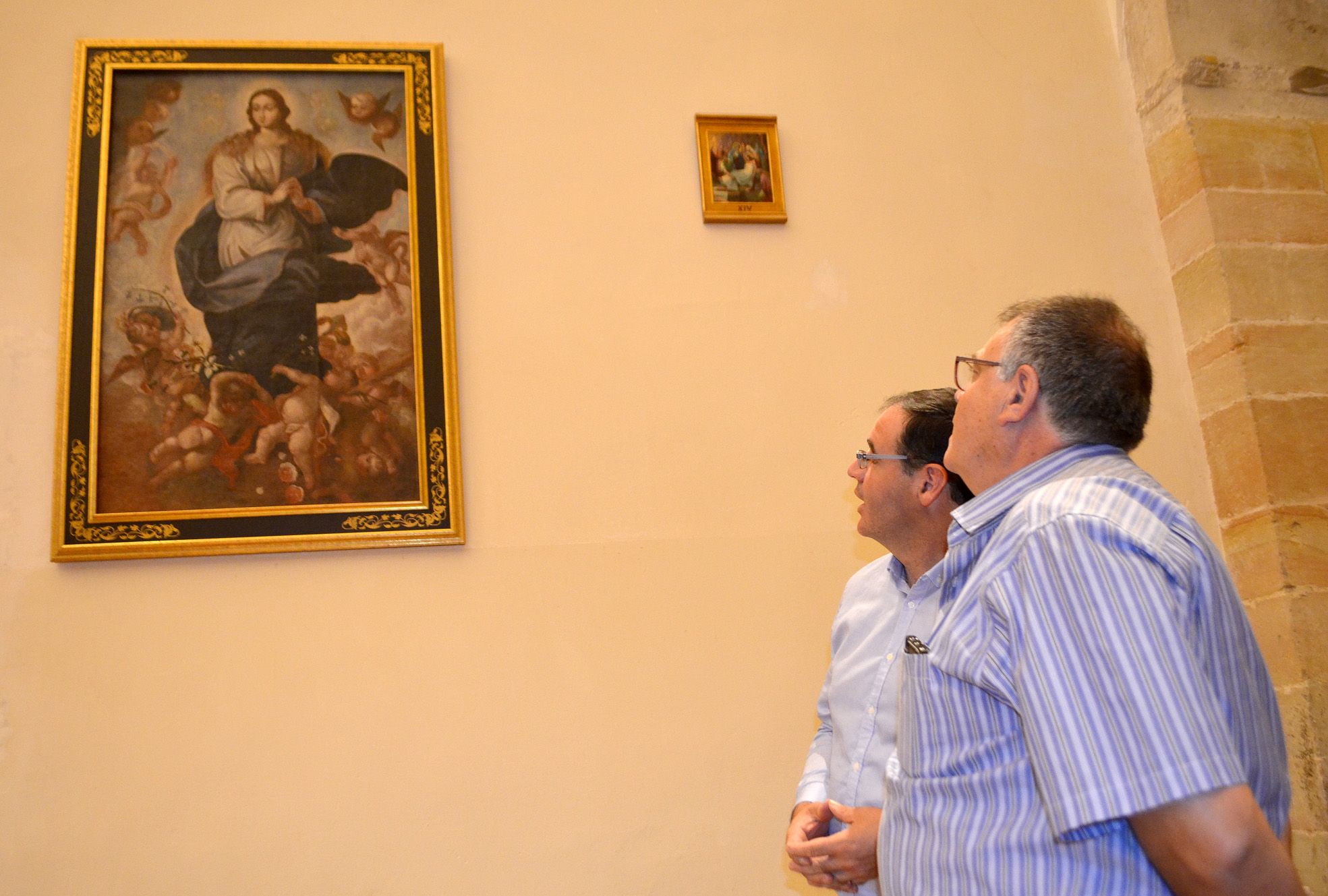 Diputación restaura el lienzo del siglo XVIII de la Inmaculada Concepción de Cañaveras