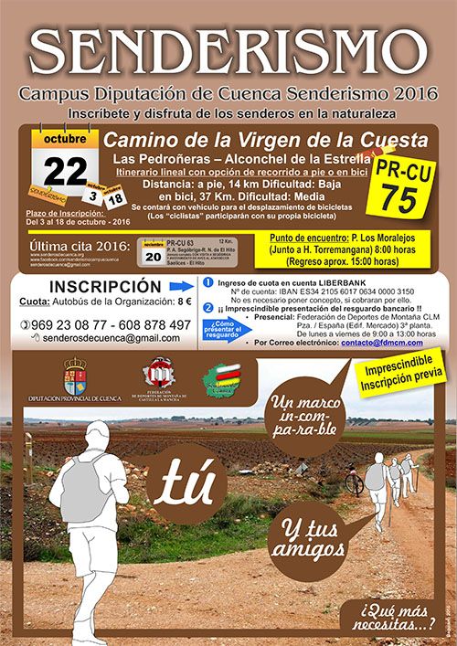 El Campus Senderismo Diputación de Cuenca llega a el “Camino de la virgen de La Cuesta”