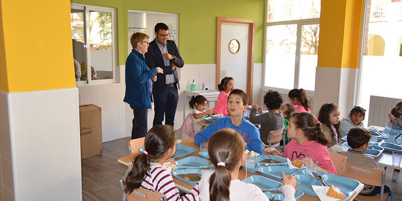 El nuevo comedor escolar en el colegio público “Ramón y Cajal” comienza a andar