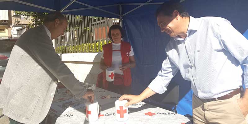 El presidente de la Diputación de Guadalajara colabora con Cruz Roja en el Día de la Banderita