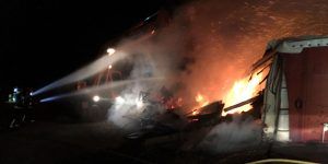 Incendio de un camión en La Almarcha.