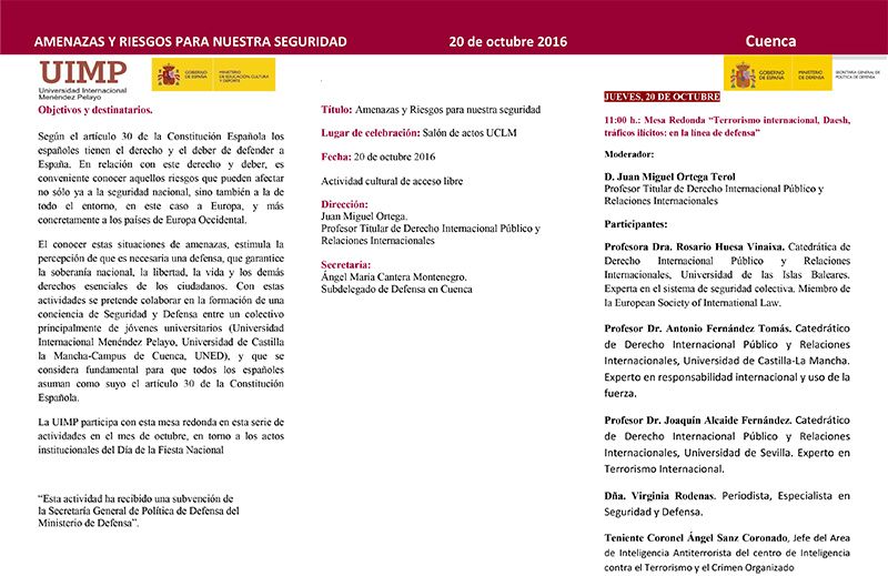 El terrorismo de Daesh llega a la Facultad de Ciencias Sociales de Cuenca