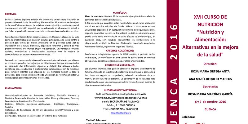 Si te interesa lo que comes…, no te puedes perder este curso en Cuenca