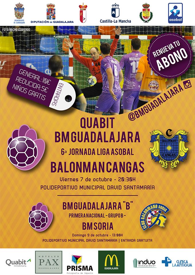 El BM Guadalajara busca romper la estadística contra Cangas