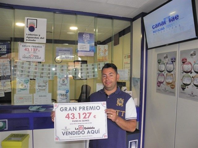 Validado en Azuqueca un boleto de La Quiniela con el Pleno al 15