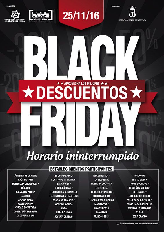 La Asociación de Comercio de Cuenca se suma al Black Friday para incentivar las compras