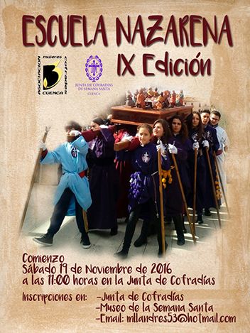 El sábado comienza la IX edición de la Escuela Nazarena 3 El sábado comienza la IX edición de la Escuela Nazarena