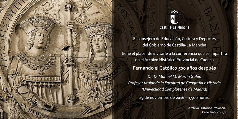 La intensa vida de Fernando el Católico llega a las conferencias del Archivo Histórico de Cuenca