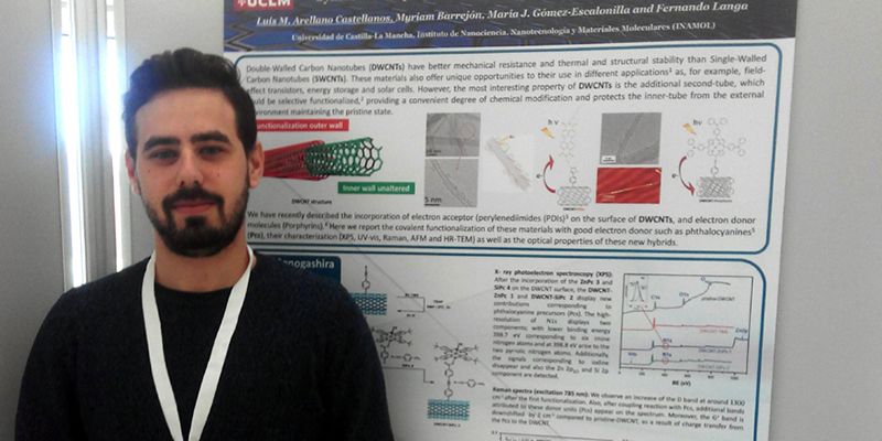 El estudiante de la UCLM Luis Miguel Arellano, mejor póster del XIII Simposio de Investigadores Jóvenes de la Real Sociedad Española de Química 1 Luis Miguel Arellano junto a su poster