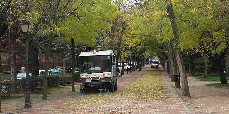 El Ayuntamiento de Guadalajara intensifica las labores para la retirada de las hojas de los árboles
