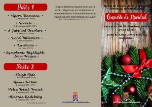Programa Concierto de Navidad 2016 de la Banda Provincial 1