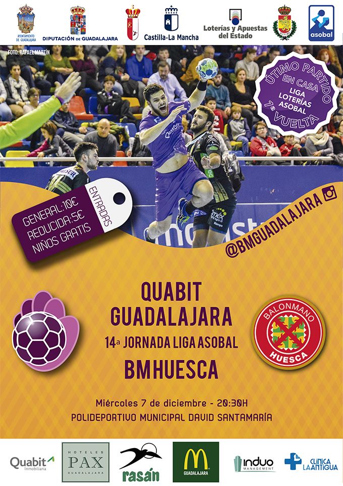 Última parada de liga en casa para el BM Guadalajara: Bada Huesca