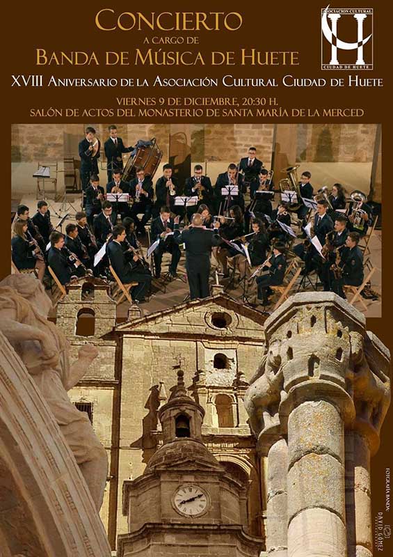Concierto de la Banda de Música de Huete por el Aniversario de la Asociación Cultural Ciudad de Huete