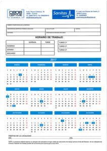 Calendario laboral 2017