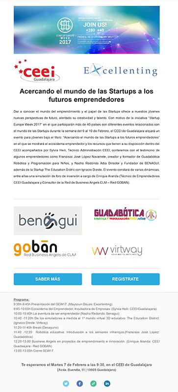 El CEEI de Guadalajara acercará el mundo de las startups a los futuros emprendedores en una jornada virtual