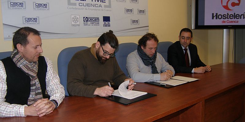 HC Hostelería de Cuenca y Distrianda firman un convenio para beneficiar a las empresas del sector