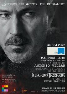 Cartel Masterclass Actor Doblaje