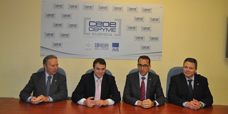 El presidente y el director general de Globalcaja visitan la sede de CEOE-Cepyme Cuenca
