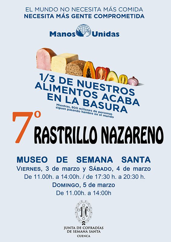 Junta de Cofradías y Manos Unidas organizan la séptima edición del Rastrillo Nazareno 3 Junta de Cofradías y Manos Unidas organizan la séptima edición del Rastrillo Nazareno