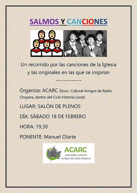 Huete hará un recorrido por los Salmos y Canciones de la iglesia católica